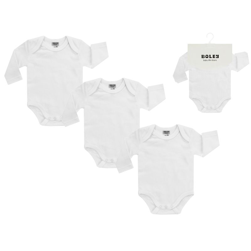 Боди с дълъг ръкав, 3 бр. Jacky, Multipack Unisex