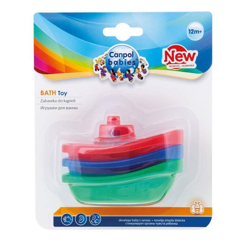 Играчка за баня лодки Canpol babies, 3 бр.