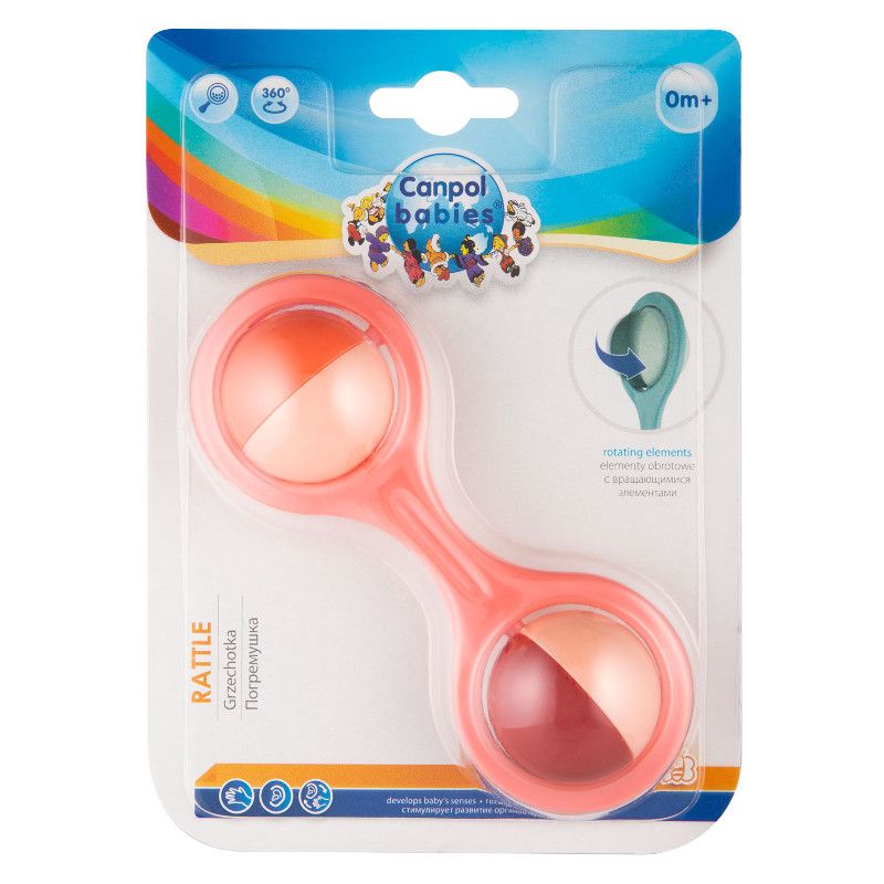 Дрънкалка с въртящи се топчета Canpol babies, Barbell – 6