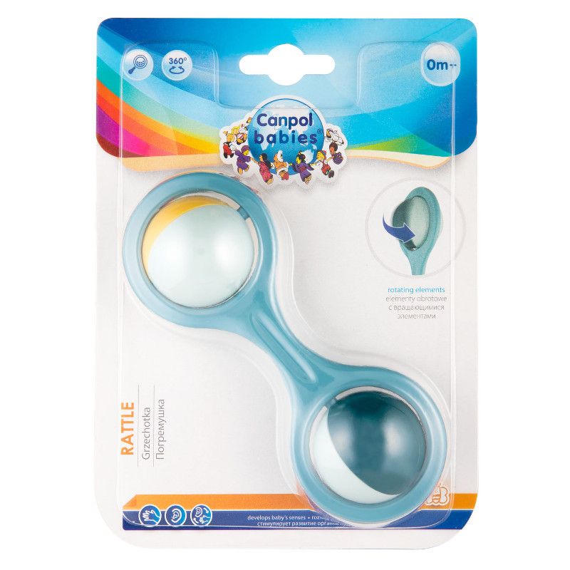 Дрънкалка с въртящи се топчета Canpol babies, Barbell – 4