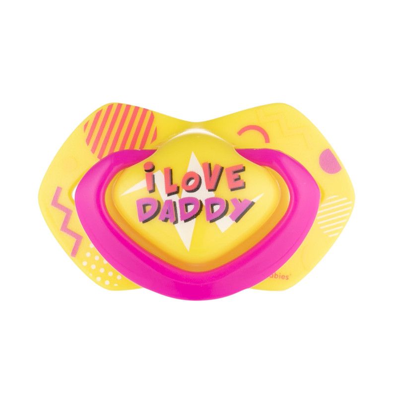 Симетрични залъгалки Canpol babies, Neon Love, 0-6м – 4