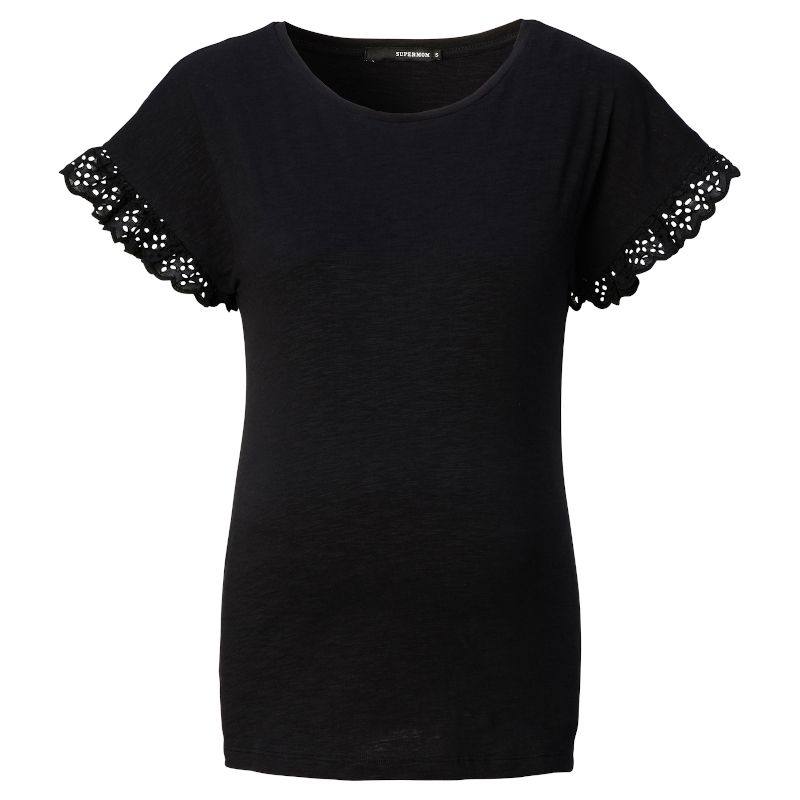 Блуза за бременни с къс ръкав Supermom, Broderie – 2
