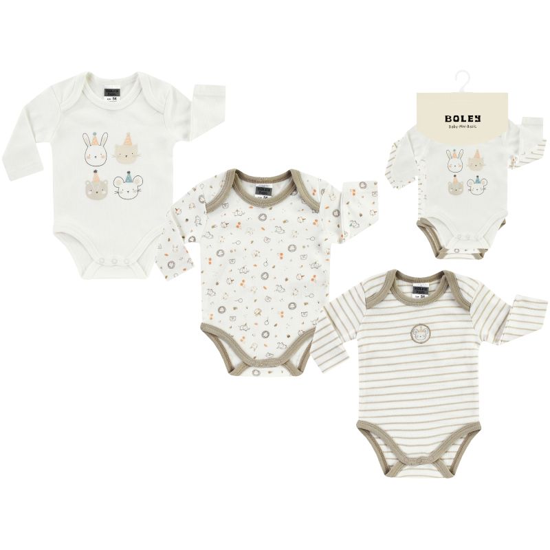 Боди с дълъг ръкав, 3 бр. Jacky, Boley, Multipacks Unisex