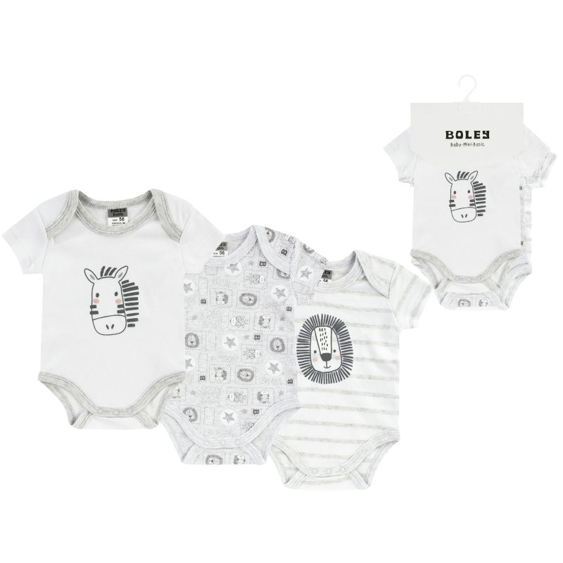 Боди с къс ръкав, 3 бр. Jacky, Boley, Multipack Unisex