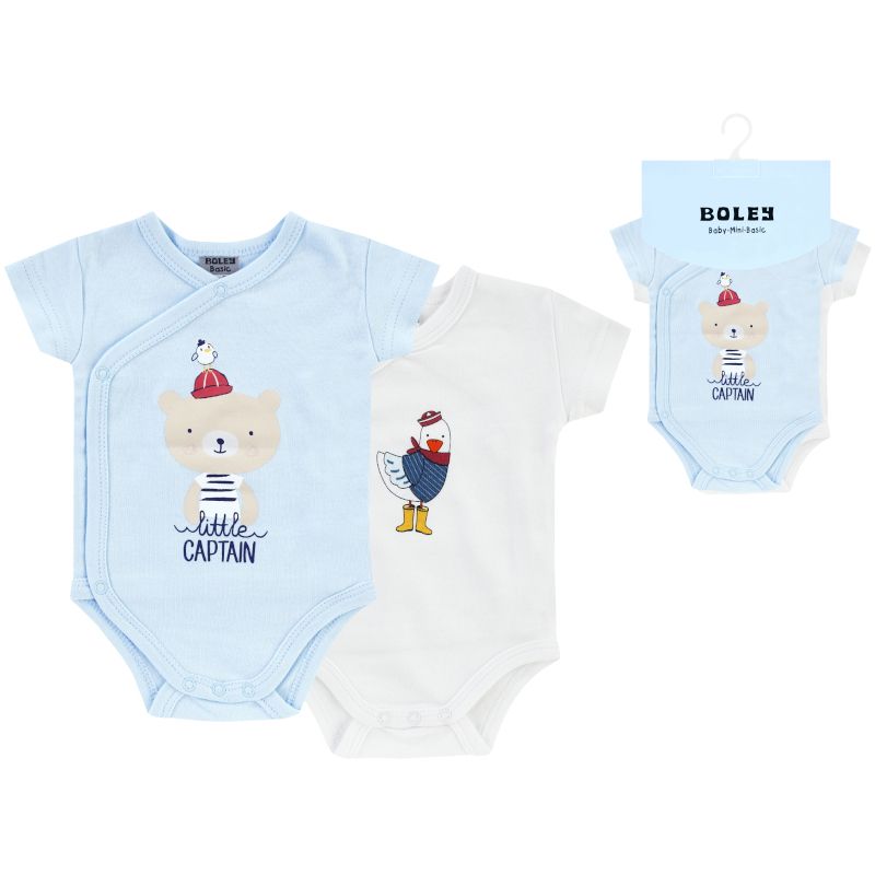Боди с къс ръкав с прехлупване, 2 бр. Jacky, Boley, Multipack Boys