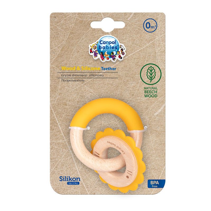 Чесалка от дърво и силикон Canpol babies, Lion – 4