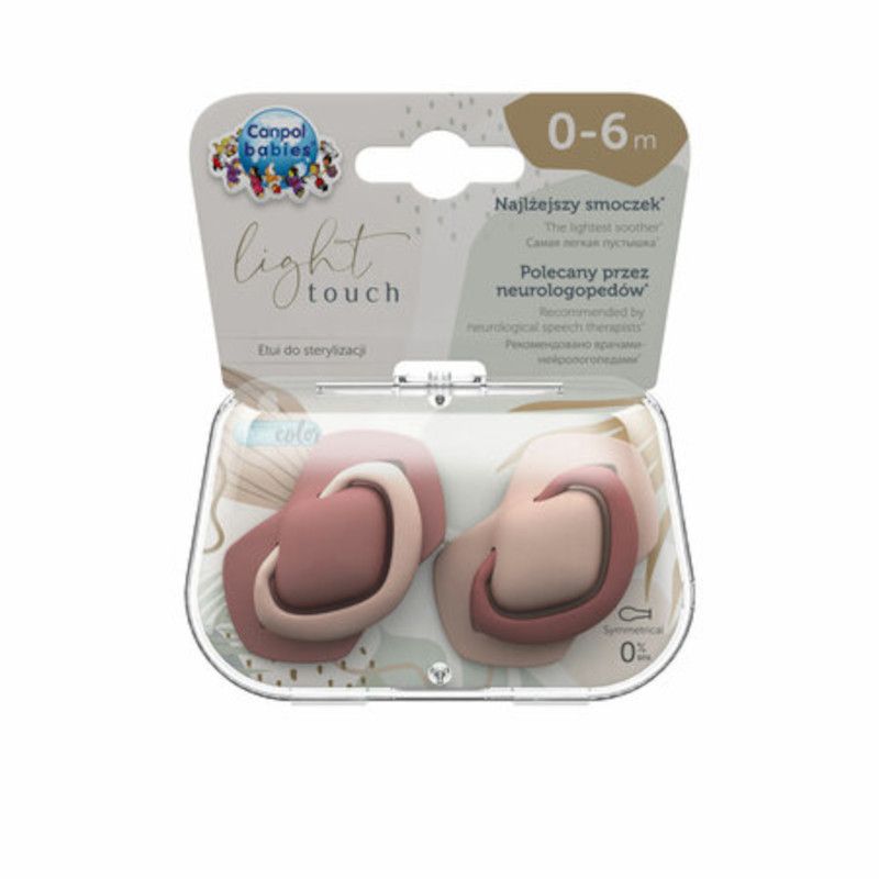 Симетрични залъгалки Canpol babies, Pure Color, 0-6м