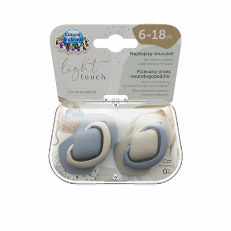 Симетрични залъгалки Canpol babies, Pure Color, 6-18м