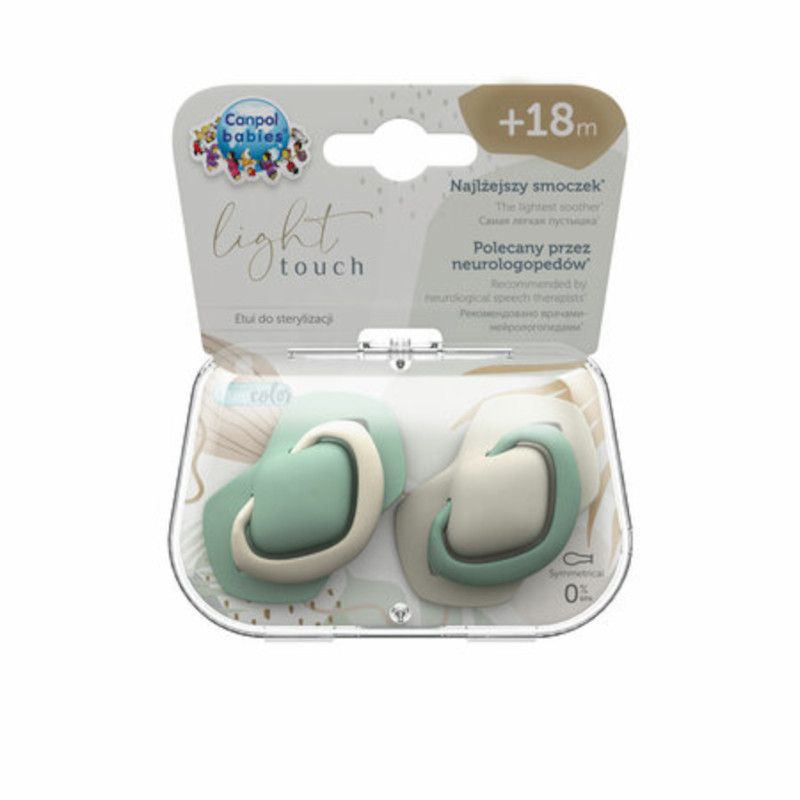 Симетрични залъгалки Canpol babies, Pure Color, 18м.+