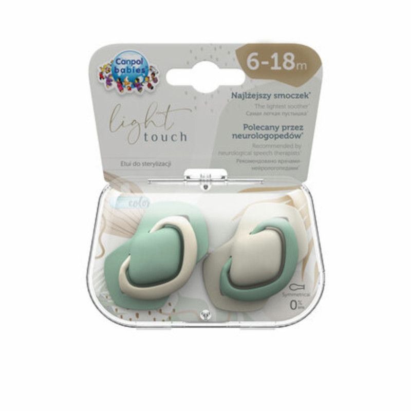 Симетрични залъгалки Canpol babies, Pure Color, 6-18м