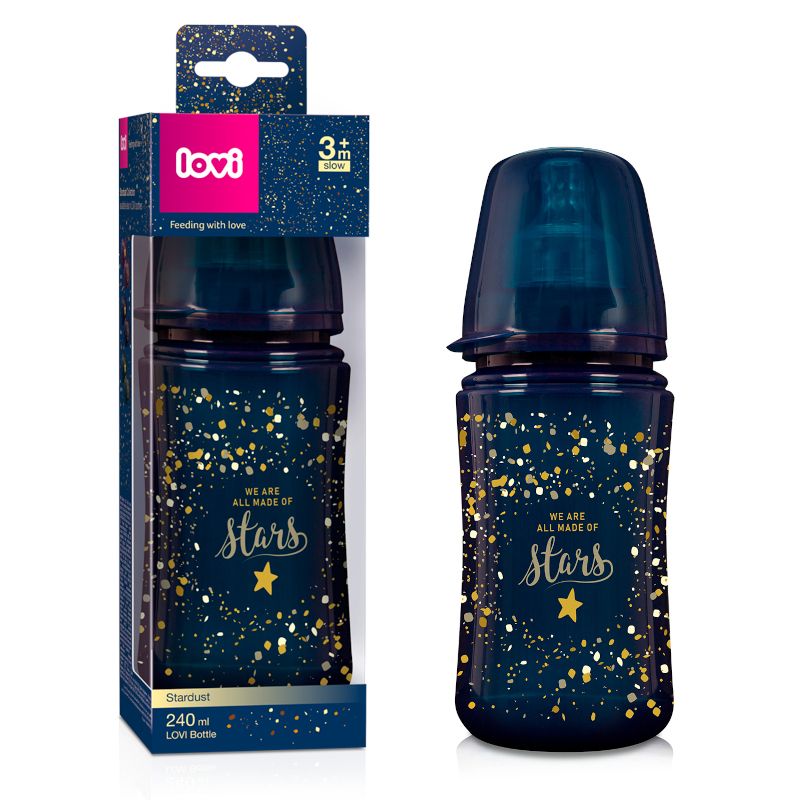 Шише за хранене LOVI, Stardust, 240 мл, 3м+ – 3