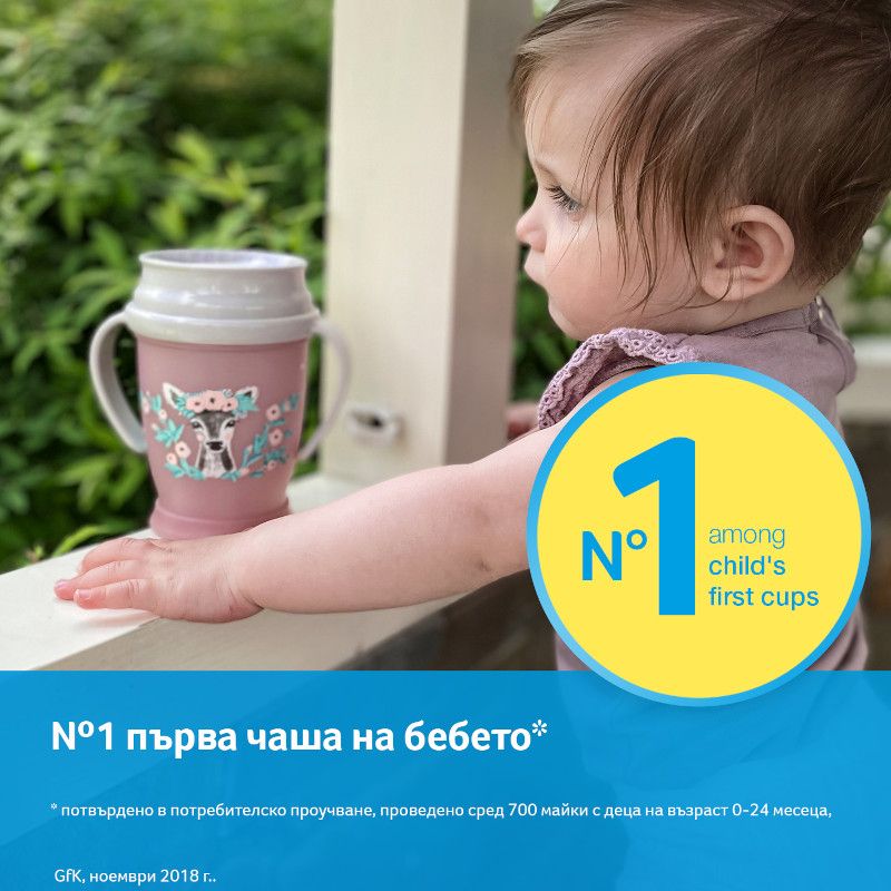 Неразливаща се чаша с дръжки 360 LOVI, Wild Soul, 250 мл, 9м+ – 4
