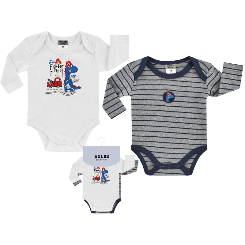Боди с дълъг ръкав, 2 бр. Jacky, Boley, Multipack Boys