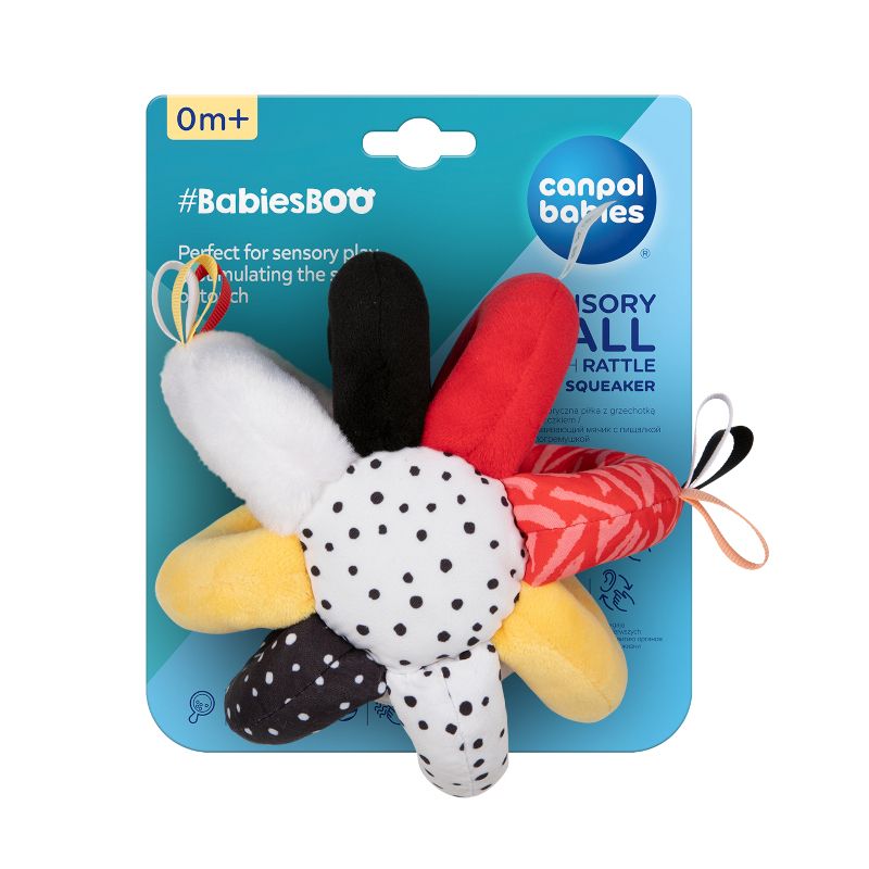 Сензорна мека топка с чесалка и свирка Canpol babies, BabiesBoo – 7