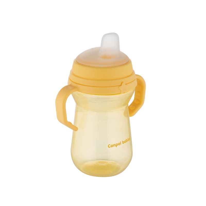 Неразливаща се чаша Canpol babies, FirstCup, 250 мл, 6м+, жълта – 2