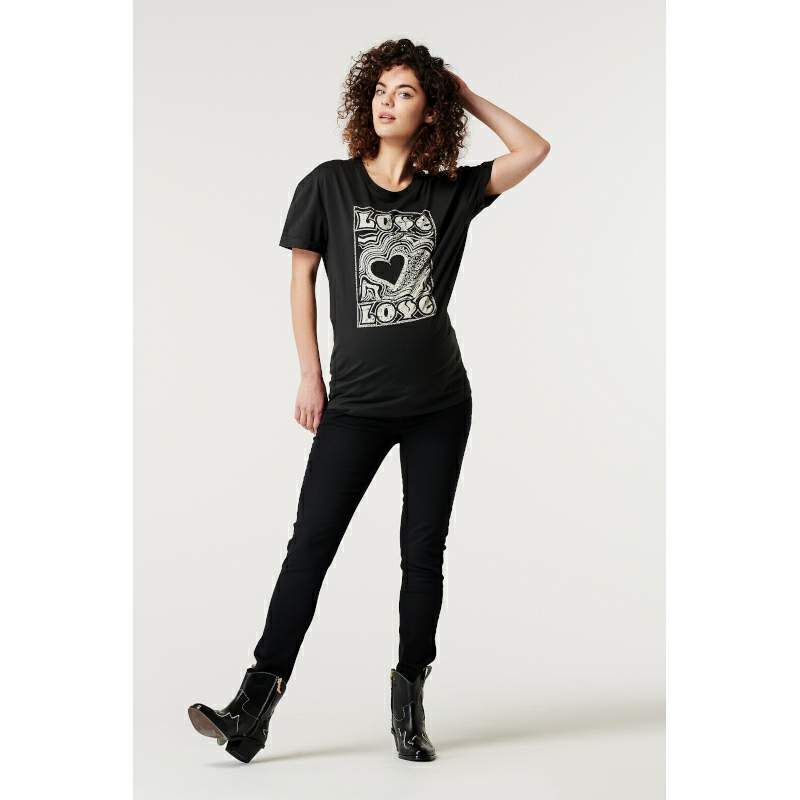Дънки за бременни Supermom, Austin – Black Denim, Skinny