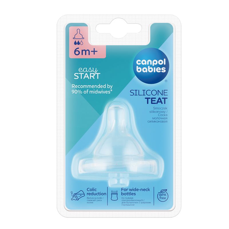 Антиколик силиконов биберон Canpol babies, Easy Start