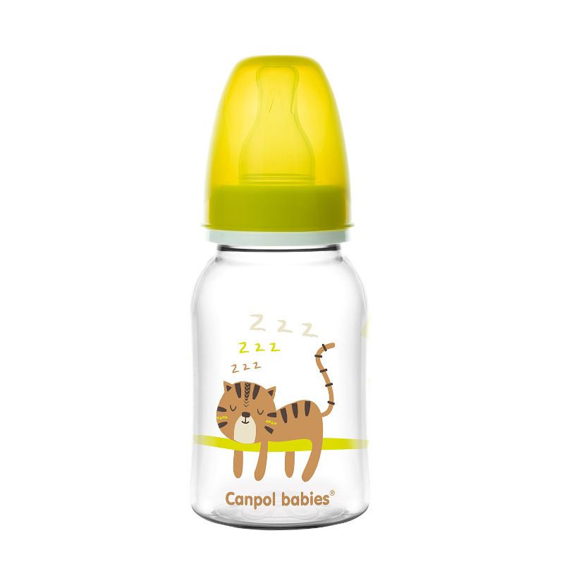 Шише за хранене Canpol babies, Transparent, 0м+