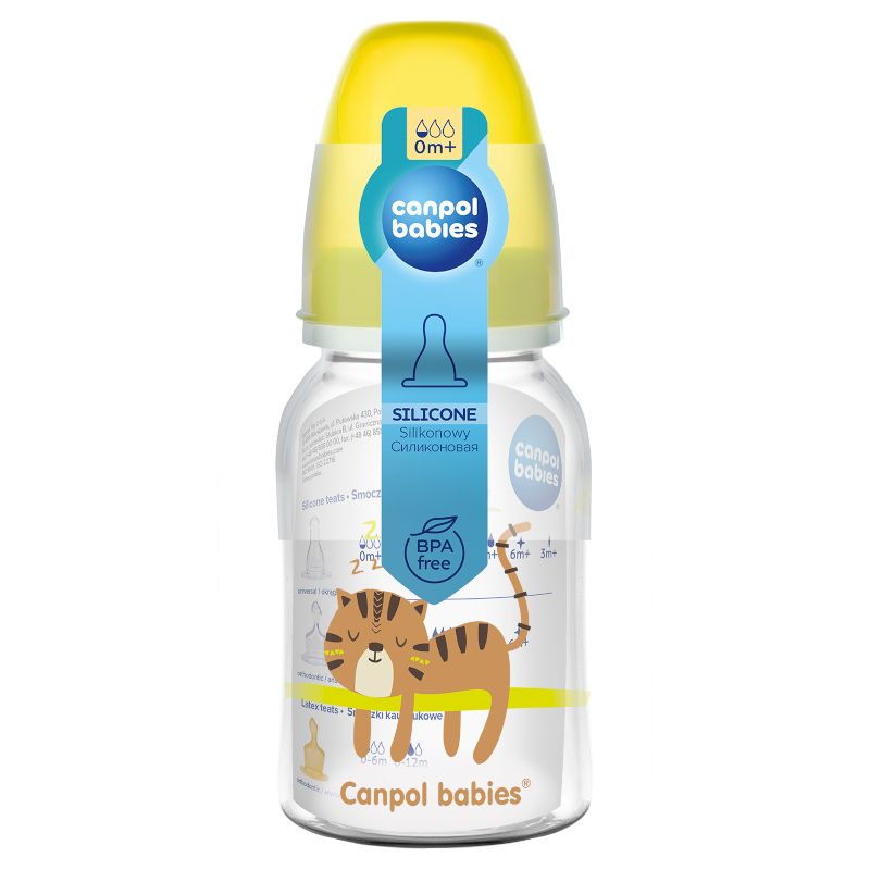 Шише за хранене Canpol babies, Transparent, 0м+ – 4