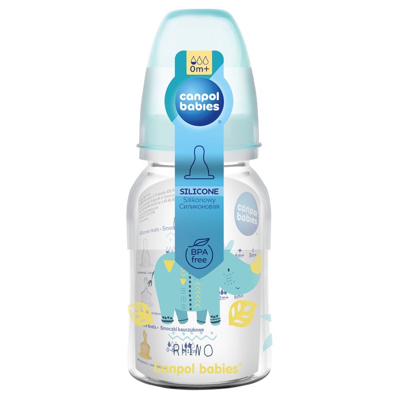 Шише за хранене Canpol babies, Transparent, 0м+ – 5