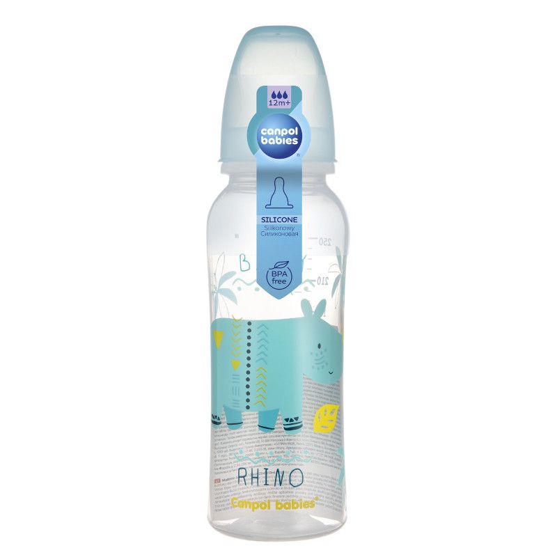 Шише за хранене Canpol babies, Transparent, 12м+ – 4