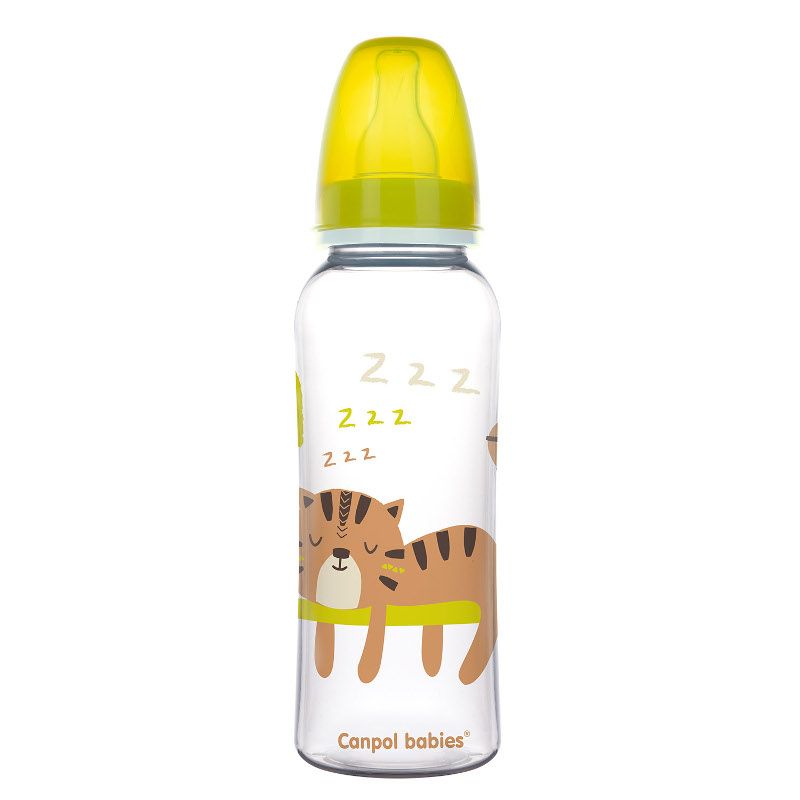 Шише за хранене Canpol babies, Transparent, 12м+ – 2