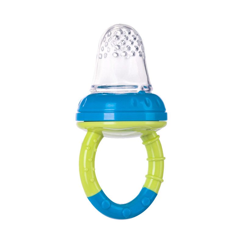 Силиконова мрежа за плодове с дръжка, Canpol babies, синя, 6м+ – 5