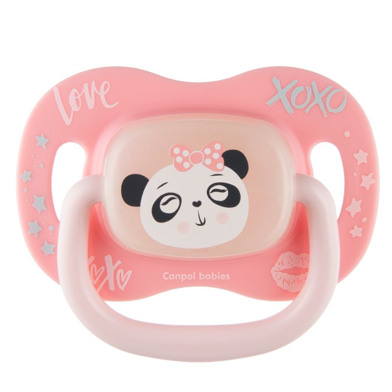 Силиконова симетрична залъгалка Canpol babies, Exotic 0-6м, панда