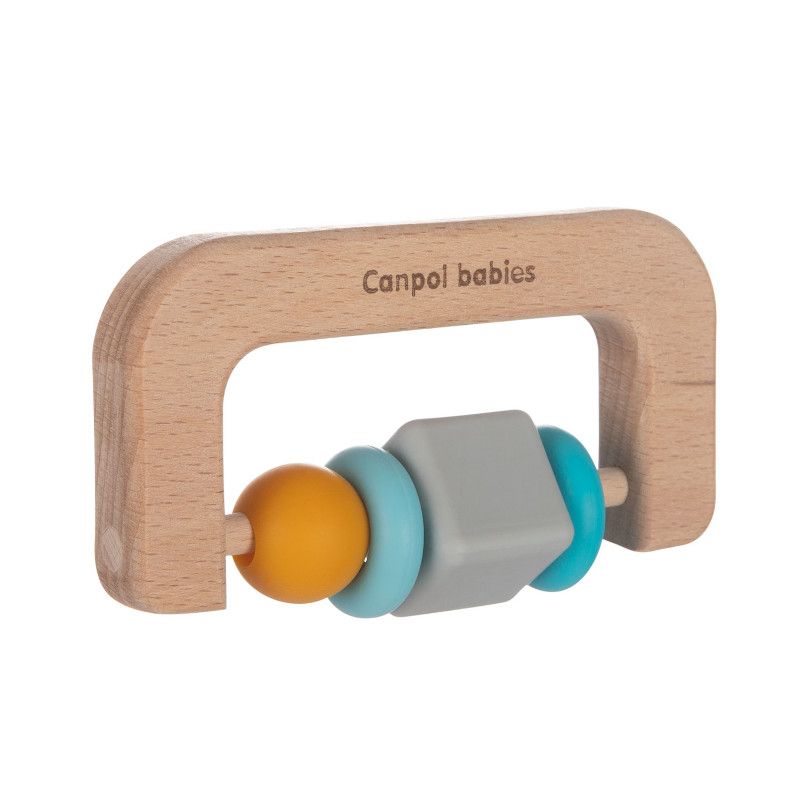 Чесалка от дърво и силикон Canpol babies,