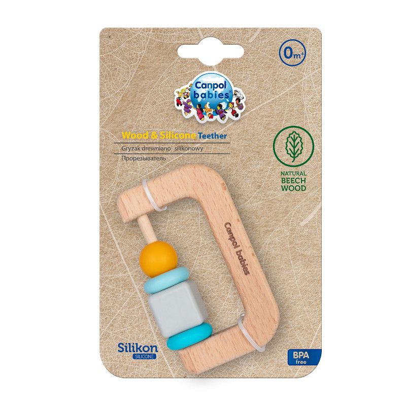 Чесалка от дърво и силикон Canpol babies, – 3