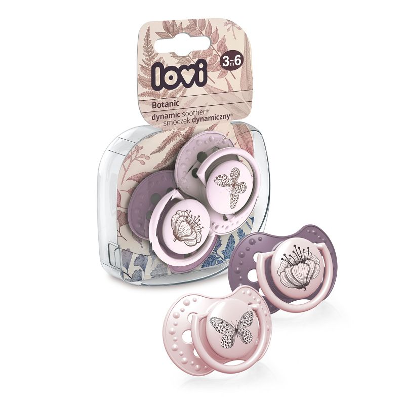 Силиконови залъгалки LOVI, Botanic, 2 бр., 3-6 м – 2