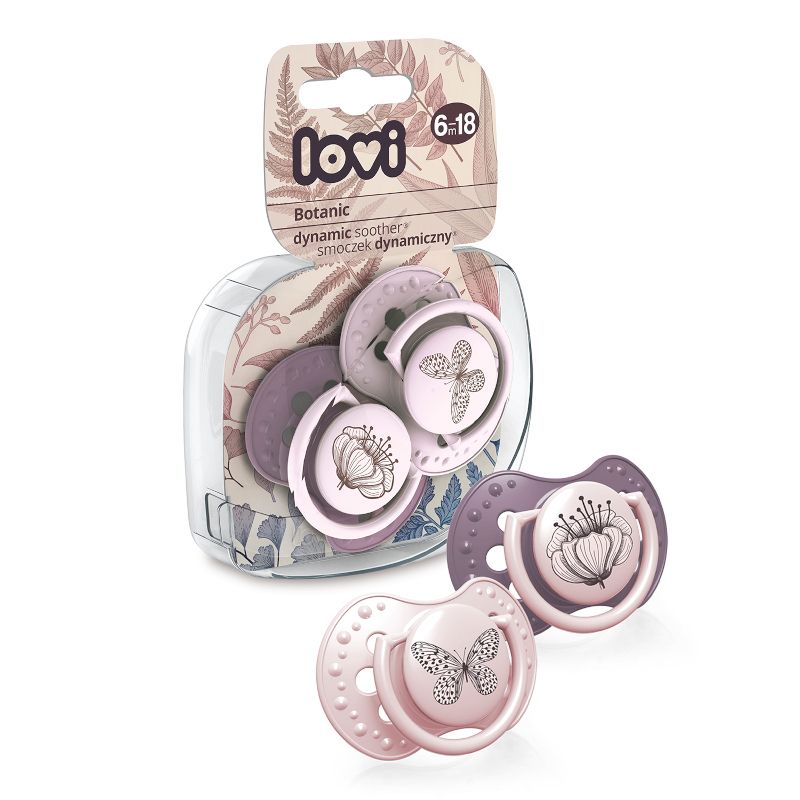 Силиконови залъгалки LOVI, Botanic, 2 бр., 6-18 м – 2