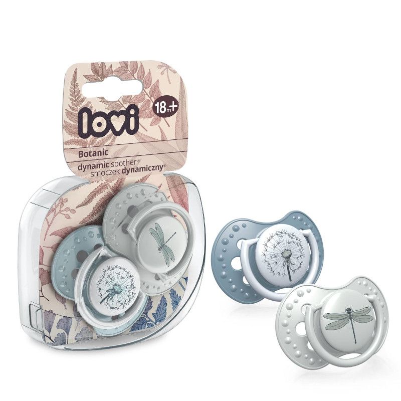 Силиконови залъгалки LOVI, Botanic Boy, 2 бр., 18м+