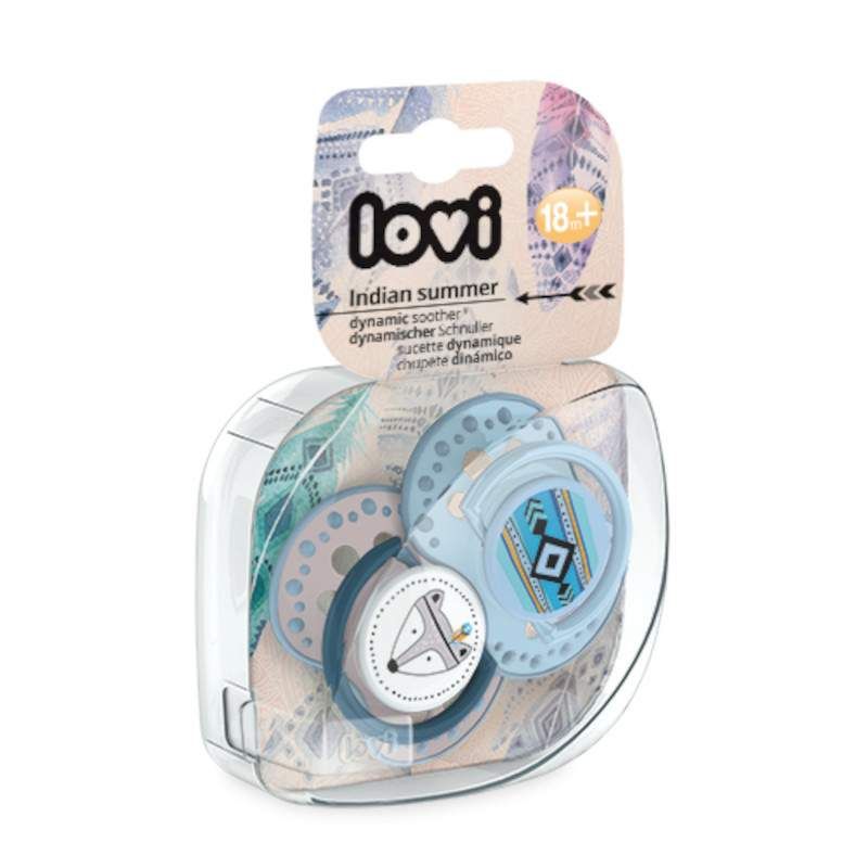 Силиконови залъгалки LOVI, Indian Summer Boy, 2 бр., 18м+ – 4