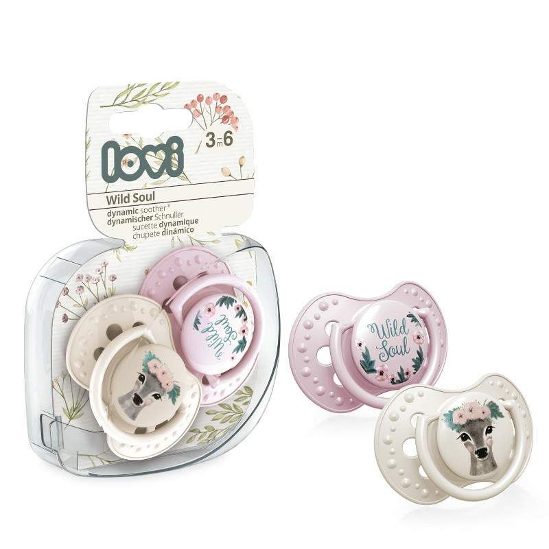 Силиконови залъгалки Wild Soul, LOVI, 2 бр., 3-6 м