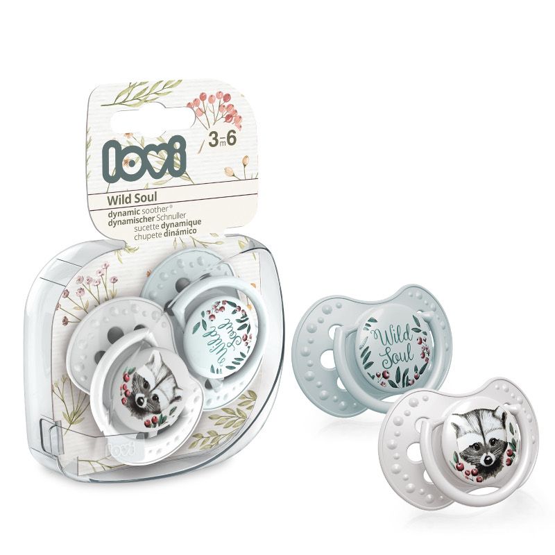 Силиконови залъгалки Wild Soul, LOVI, 2 бр., 3-6 м