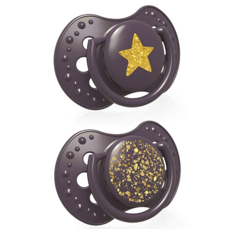 Силиконови залъгалки Stardust, LOVI, 2 бр., 18+ м