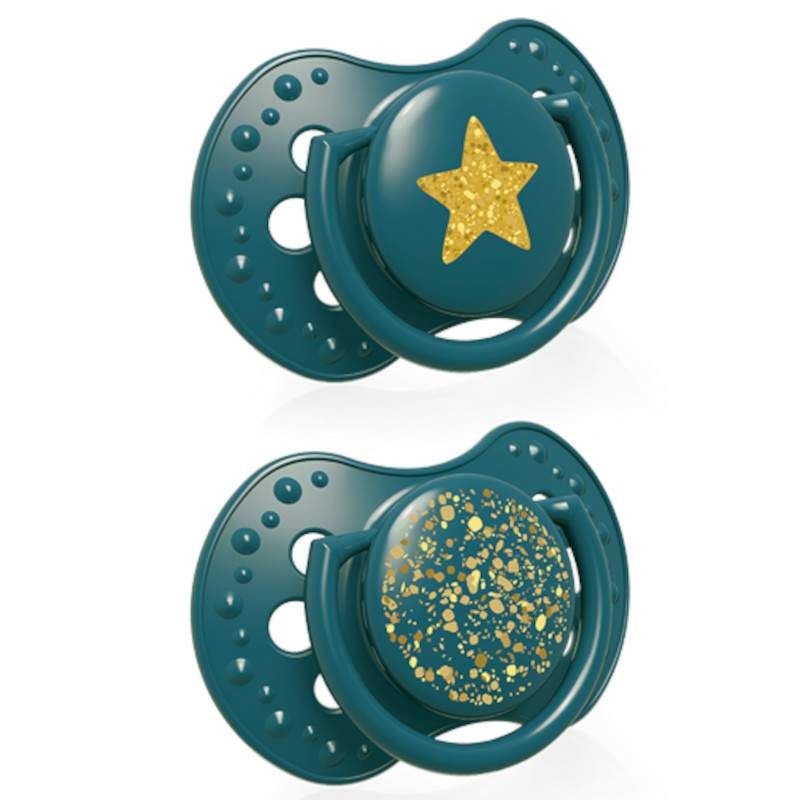 Силиконови залъгалки Stardust, LOVI, 2 бр., 18+ м