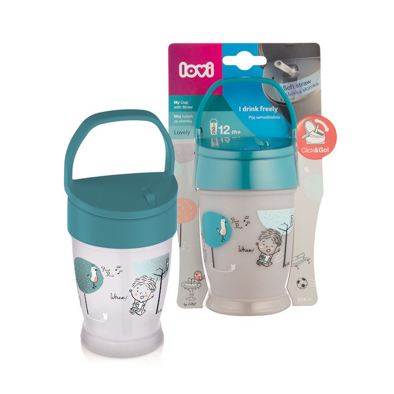 Чаша със сламка LOVI, Junior, Lovely Boy, 250ml., синя – 5