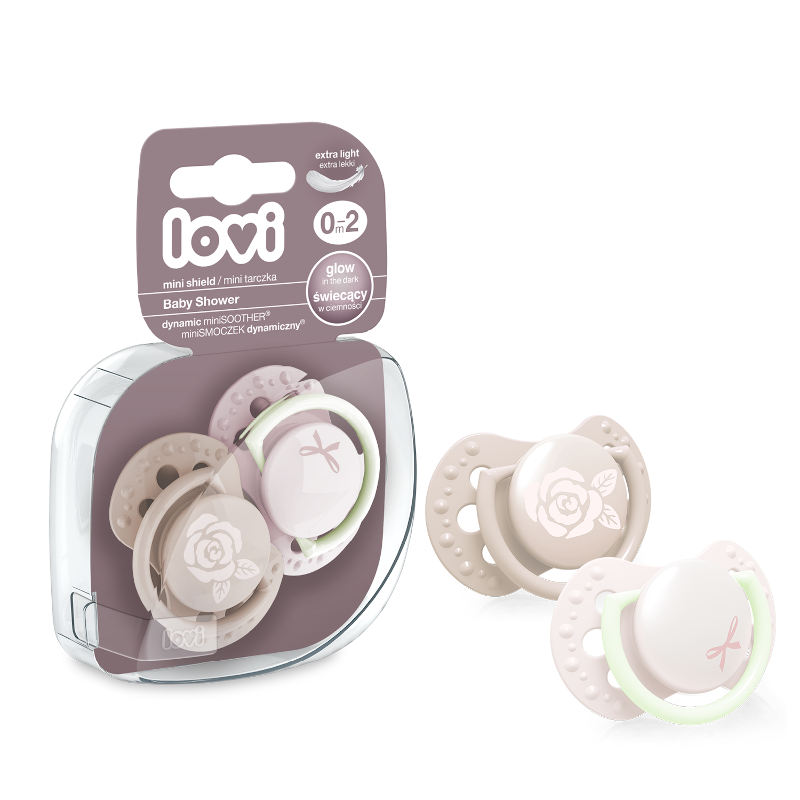 Силиконови залъгалки за новородени LOVI, Baby Shower Girl, 2 бр.
