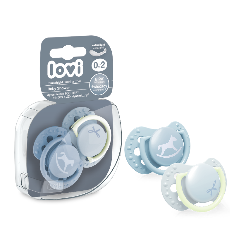 Силиконови залъгалки за новородени LOVI, Baby Shower Boy, 2 бр.