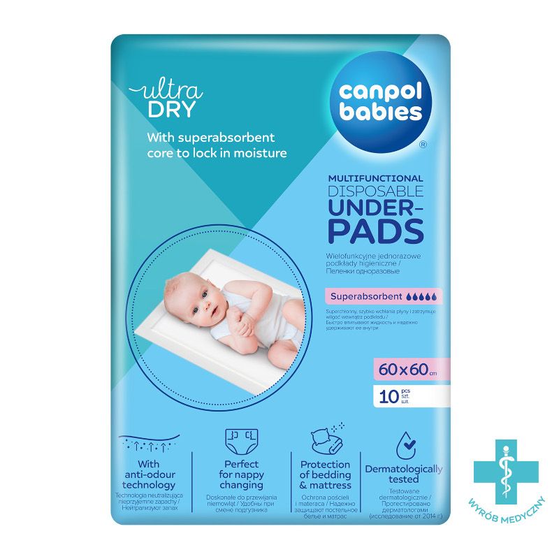 Мултифункционални подложки 60х60 Canpol babies, 10 бр. – 2