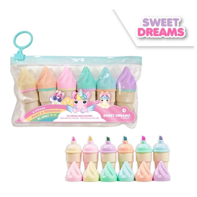 Маркери в чантичка Kids Licensing, Sweet dreams, 6 бр.