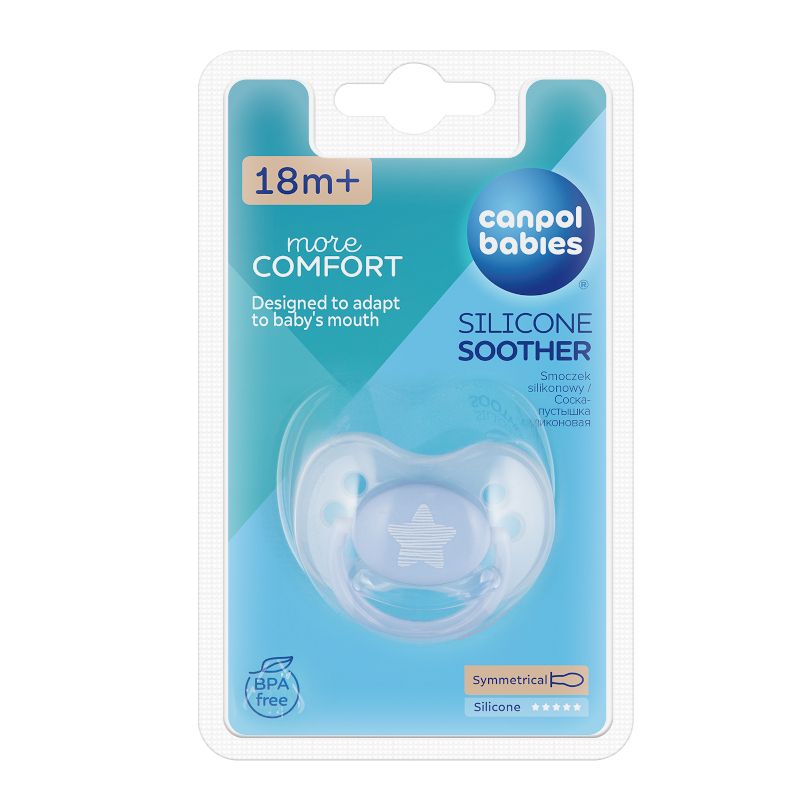 Симетрична залъгалка Canpol babies, Pastelove, 18м.+ – 3