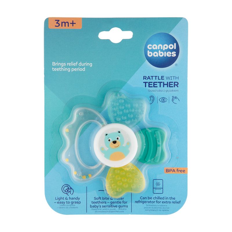 Дрънкалка с водна чесалка Canpol babies, Животни – 5