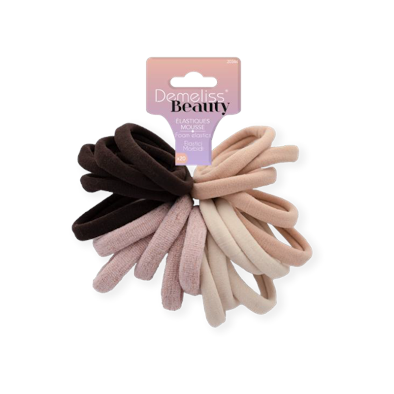 Ластици за коса Demeliss Beauty, 20 бр.