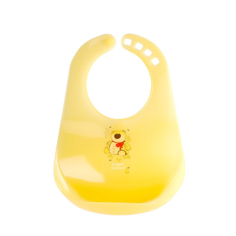 Пластмасов лигавник Canpol babies, „Happy Animals“, оранжев