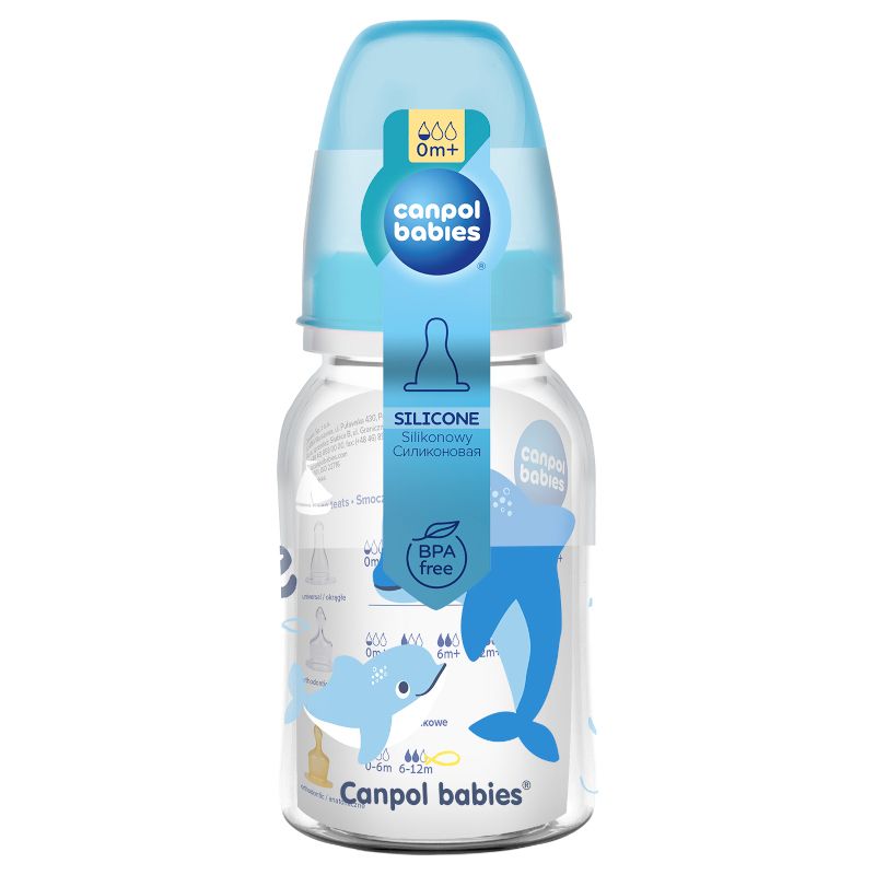 Шише за хранене Canpol babies, Love & Sea, 0м+ – 4