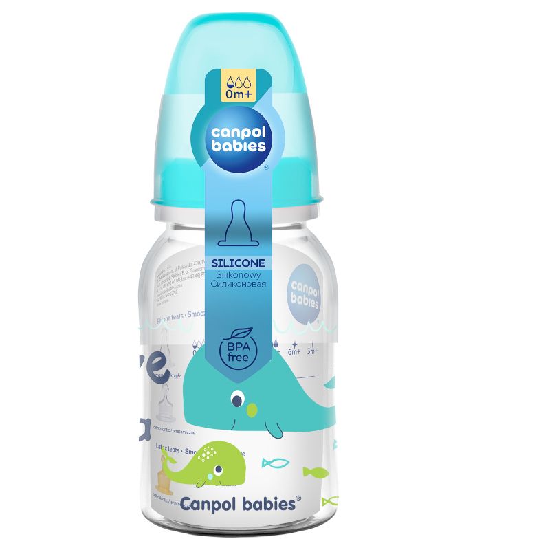 Шише за хранене Canpol babies, Love & Sea, 0м+ – 5