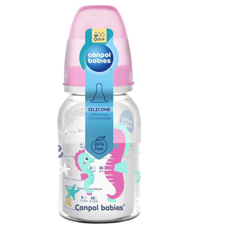 Шише за хранене Canpol babies, Love & Sea, 0м+ – 6